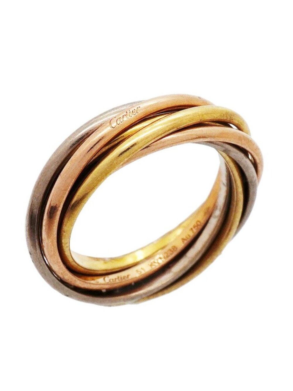 Cartier Ring Trinity 18k Yellow Gold 18k White Pink